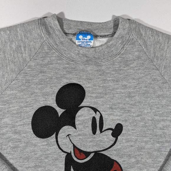 Vintage 80s Mickey Mouse Crewneck Sweatshirt Size XL Walt Disney - Picture 6 of 7